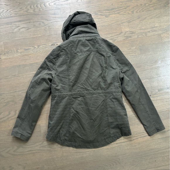 BNCI Green Cargo Jacket with hood women’s size Large - Picture 3 of 12